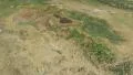 Glide over the satellite map of Armenia outlined 4k or 4k+ Resolution