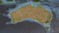 Glide over the satellite map of Australia outlined 4k or 4k+ Resolution