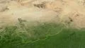 Glide over the satellite map of Chad outlined 4k or 4k+ Resolution