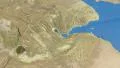 Glide over the satellite map of Djibouti outlined 4k or 4k+ Resolution