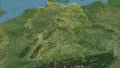 Glide over the satellite map of Germany outlined 4k or 4k+ Resolution