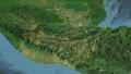Glide over the satellite map of Guatemala outlined 4k or 4k+ Resolution
