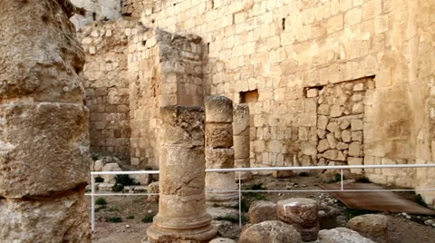 Glide shot Breathing ancient columns Stock Footage 36625796