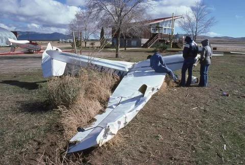 Glider accident Stock Photos