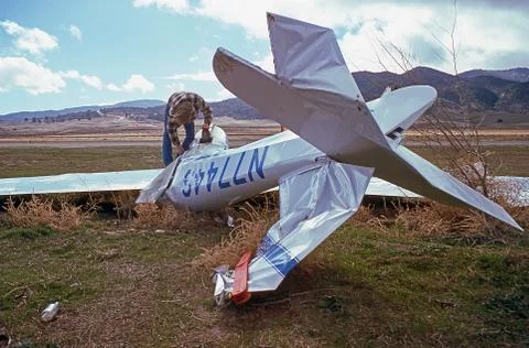 Glider accident Stock Photos