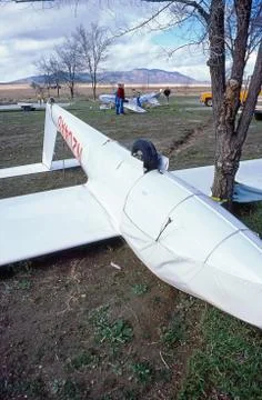 Glider accident Stock Photos
