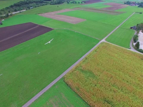 Glider, aerial view Stock Footage 74186731