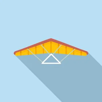 Glider aerodynamics icon flat vector. Para air Illustrazione stock