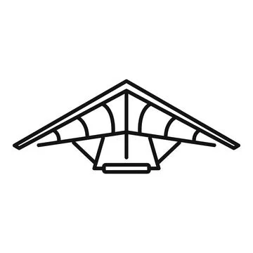 Glider aerodynamics icon outline vector. Para air Stock Illustration