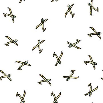 Glider airplane aircraft vector seamless pattern Stock Illustration