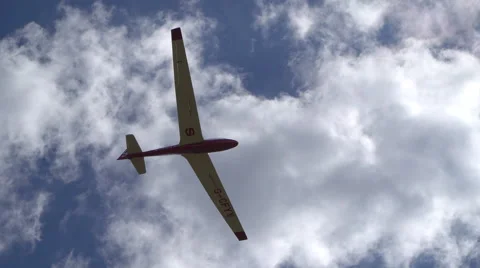 A glider approaches to land Stock Footage 63345594