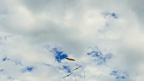 Glider flying on a blue sky Stock Footage 76004162