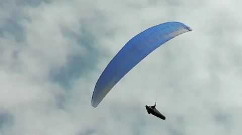Glider flying in the clouds Stock Footage 62317193
