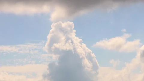 A glider flying in a cloudy sky video Stock Footage 248768530