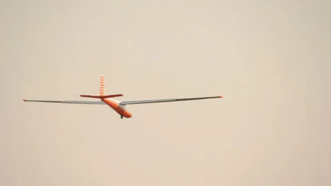 Glider flying in the sky. Super-light small plane Stock Footage 109164852