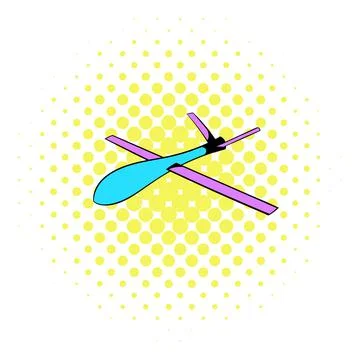 Glider icon, comics style Stock Illustration