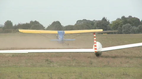 Glider liftoff Stock Footage 345639