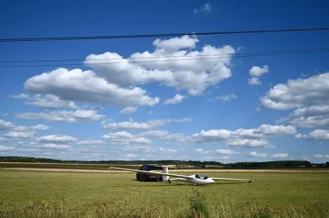 Glider parked. Stock Photos