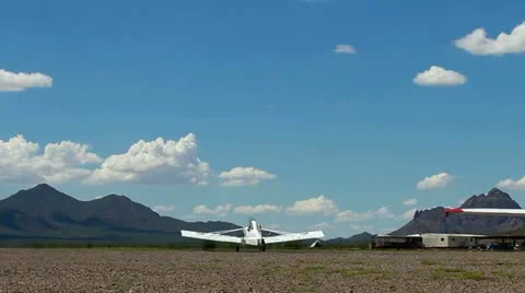 Glider Plane Takeoff Stock Footage