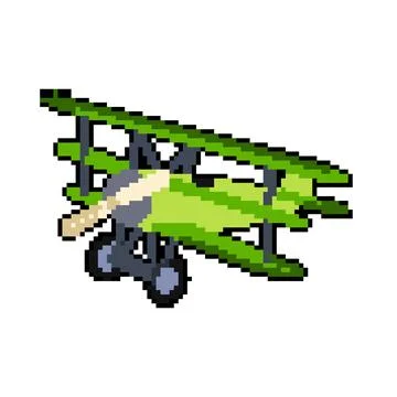 Glider plane toy pixel art vector illustration Stock Illustration