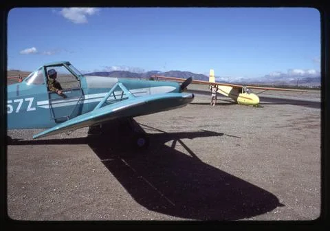 Glider ready for take-off Stock Photos