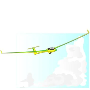 Glider sailplane illustration Stock Illustration