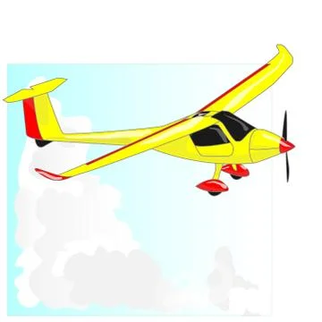 Glider sailplane illustration Stock Illustration