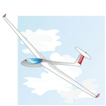 Glider sailplane illustration Stock Illustration