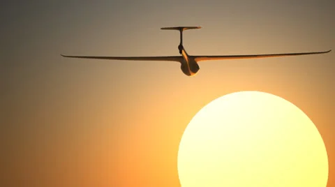 Glider on the sunset Stock Footage 22889445