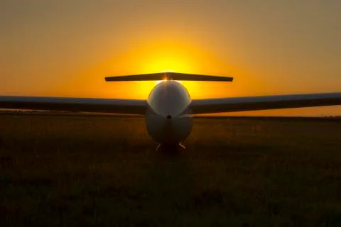 Glider Sunset  Stock Photos