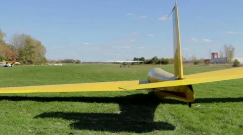 Glider Tow Takeoff Stock Footage 42614824