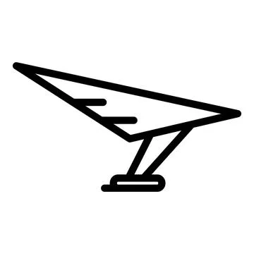Gliding activity icon, outline style Stock Illustration
