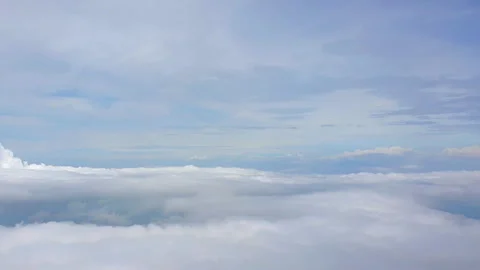 Gliding cruising flying above the cloud beautiful sky view 4k Stock Footage 280394707