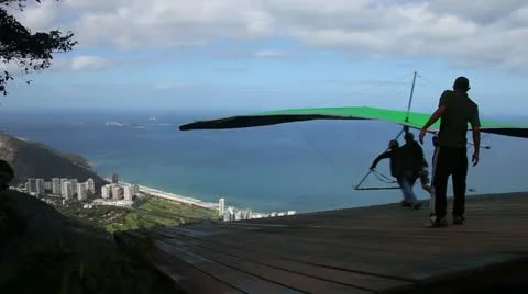 Gliding flight in Rio de Janeiro Stock Footage 22019399