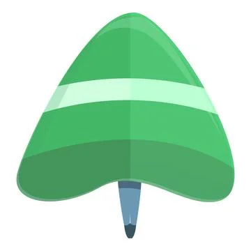 Gliding hang glider icon, cartoon style Illustration