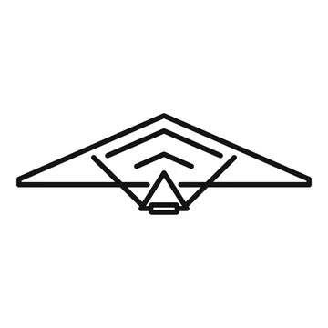 Gliding icon outline vector. Air hang 스톡 일러스트