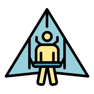Gliding leisure icon vector flat Stock Illustration