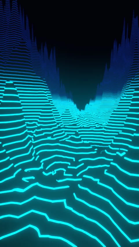 Gliding Over Abstract Liquid Chrome Valley Textures, Vertical Video 9:16 4K 스톡 동영상 336745967