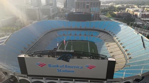 Gliding over NC Stadium Stock Footage 162594168