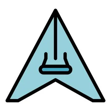 Gliding sport icon vector flat Stockillustratie