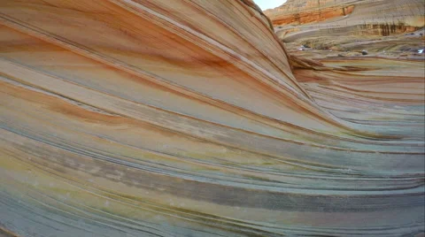 Gliding view over The Second Wave. Video stock 54055485