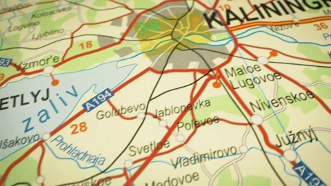 Gliding view of road network to kaliningrad, russia Stock Footage 342947844