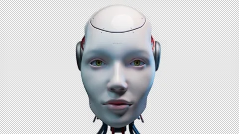 A Glimpse into Artificial Intelligence, Portrait work, technology concept Stock-Footage 308005892