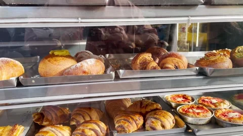 A Glimpse into a Bakerys Fresh Fare in Naples, Italy Stock Footage 274775289