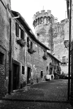 Glimpse with castle 写真素材