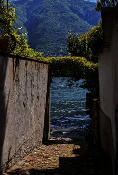 A glimpse of Lake Como. Foto stock