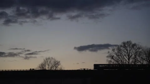 A glimpse of London Underground's space - Trains of London by sunset Stock Footage 266299898