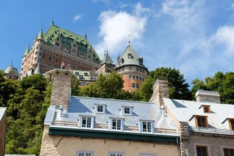Glimpse of quebec city Stock Photos