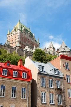 Glimpse of quebec city Stock Photos