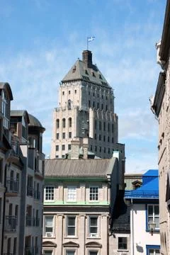 Glimpse of quebec city Stock Photos